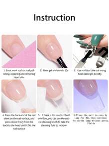 FULL BEAUTY 1 قطعة غراء أظافر شفاف زائف 10 جرام، غراء جل أظافر قوي جدًا، ورقة جل أظافر، لاصق زخرفي، لاصق تمديد وتعزيز، أطراف أظافر جل ناعمة، أداة مناكير سريعة الجفاف وطويلة الأمد - متعدد الألوان - مشاهدة 8