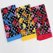 7入組女式時尚花卉印花頭巾/嘻哈街舞口罩/戶外運動透氣抗菌方巾,54x54公分 - 彩色 - 查看 6