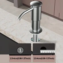 1套內置肥皂液泵水槽臺面洗碗液擴展管套件廚房浴室抗漏擴展管,無需再加裝補充 - 銀色 - 查看 5