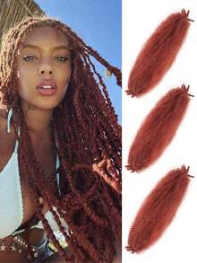 Afro   Xoắn Tóc Lập dị Xoắn Bím tóc Tóc Mềm mại Sợi tổng hợp Móc sự thêu Đối với Đau khổ Mùa Xuân Xoắn Nối tóc - Rỉ Nâu - Xem 1