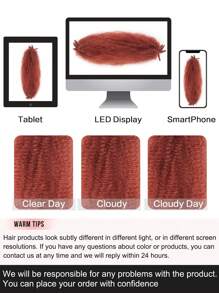 Afro   Xoắn Tóc Lập dị Xoắn Bím tóc Tóc Mềm mại Sợi tổng hợp Móc sự thêu Đối với Đau khổ Mùa Xuân Xoắn Nối tóc - Rỉ Nâu - Xem 8