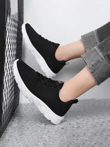 Zapatillas casuales para hombres de talla grande, de 4 temporadas - Nuevos tenis de moda con tela de malla transpirable, zapatos cómodos para caminar, diseño simple de zapatos atléticos para trotar para hombres