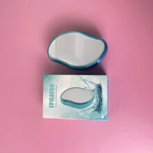 納米研磨脫毛工具,鏡面和玻璃手動脫毛器,可去除體毛和去角質 - 藍色 - 查看 10