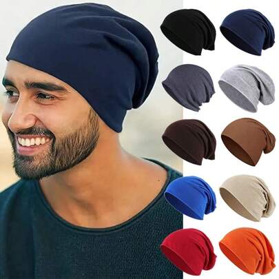 Slouchy Beanie Hip-Hop Mjuk Lätt Löparmössa Vuxen Dvärghattar Chemo Keps För Herrar Casual Höstkläder