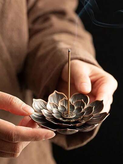 Alloy Lotus Incense Burner & Incense Holder, 5 Holes Large Size Incense Stick Holder, Minimalist Design Lotus Incense Burner, Crane Incense Holder, Gourd Incense Holder, 9-Hole Incense Holder, 3-Layer Lotus Incense Holder, 2-Layer Lotus Incense Holder, Backflow Incense Holder, Granule Incense Holder, Coil Incense Holder, Sandalwood Incense Holder