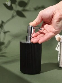 4 件套浴室配件 简单条纹洗手液器、牙刷架、玻璃杯、肥皂盒 返校季 - 彩色 - 查看 3