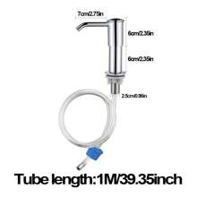 1套內置肥皂液泵水槽臺面洗碗液擴展管套件廚房浴室抗漏擴展管,無需再加裝補充 - 銀色 - 查看 3