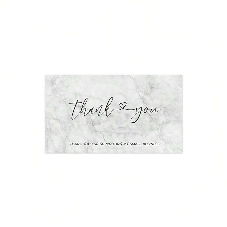 50 Pink Valentine'S Day Thank You Card Paper Card Thank You Gift Card Wrapping Card Message Paper - Gray Thank You - View 1