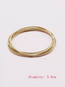 5pcs Stainless Steel Tiny Spring Bracelet Set For Fashion Women And Girls - Bracelet Set - View 5