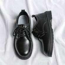Men's Low Cut Lace-Up Casual And Business Oxford Shoes - Black - View 7