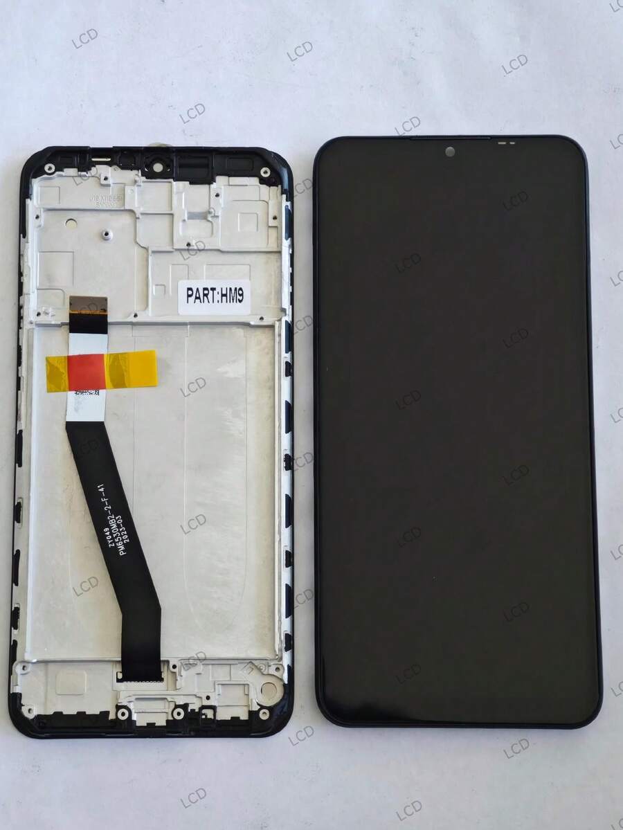 LCD preto em tela cheia compatível com Redmi Note 9 borda preta - Preto - Visão 1