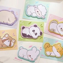 30張/包可愛動物造型便條紙,卡通便條紙具有很高的黏度,方便留言和重複貼 - 彩色 - 查看 5