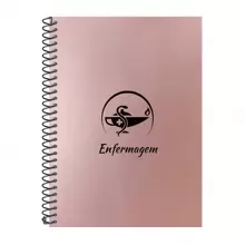 Caderno Colegial De Profissões Enfermagem - Rose Gold - Visão 1