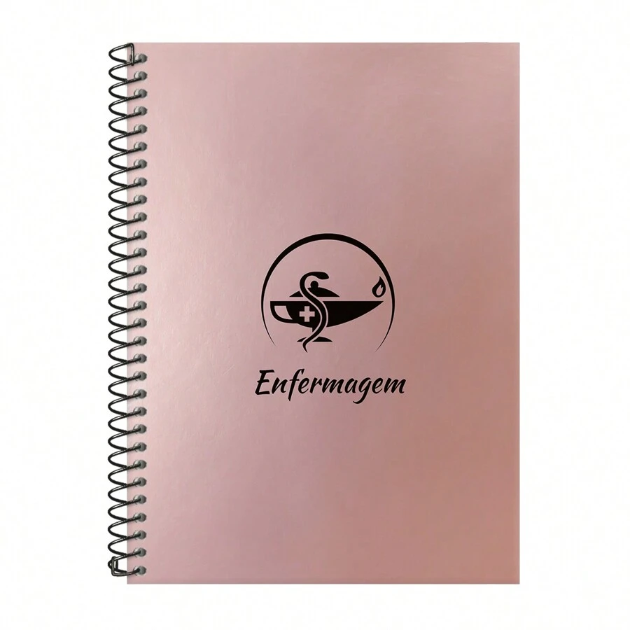 Caderno Colegial De Profissões Enfermagem - Rose Gold - Visão 1