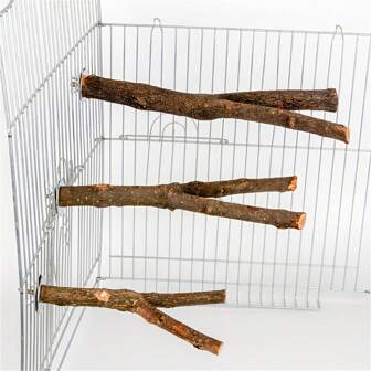 1PC Handmade Wooden Durable Wooden Bird Perching Cage - Comfortable Bird Grinding Stick - Fun Bird Toys And Supplies, Weight And Shape Vary Slightly Due To Wood Differences