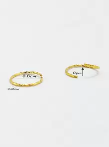 2pcs 925 Sterling Silver Twist Nose Ring Color Gold Piercing Thin Helix Hoop Earring Jewelry