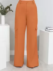 Women Pants - 咖啡棕 - 查看 2