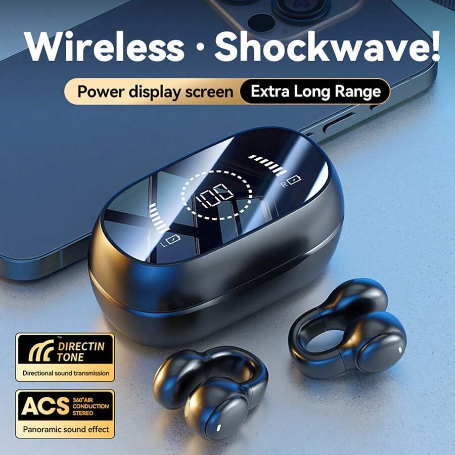 White M47 Wireless Earphones Clip In The Ear Wireless Sports Music