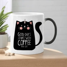 1pc Coffee Color Changing Magic Mug Heat Sensitive Cup For Coffee/Tea/Milk, Novelty Gift For Valentine'S Day And Other Festivals - Multicolor - View 7