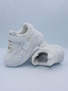 女童運動鞋網眼鞋，厚底鞋，休閒鞋，兒童跑步軟底鞋，時尚 - 白色 - 查看 5