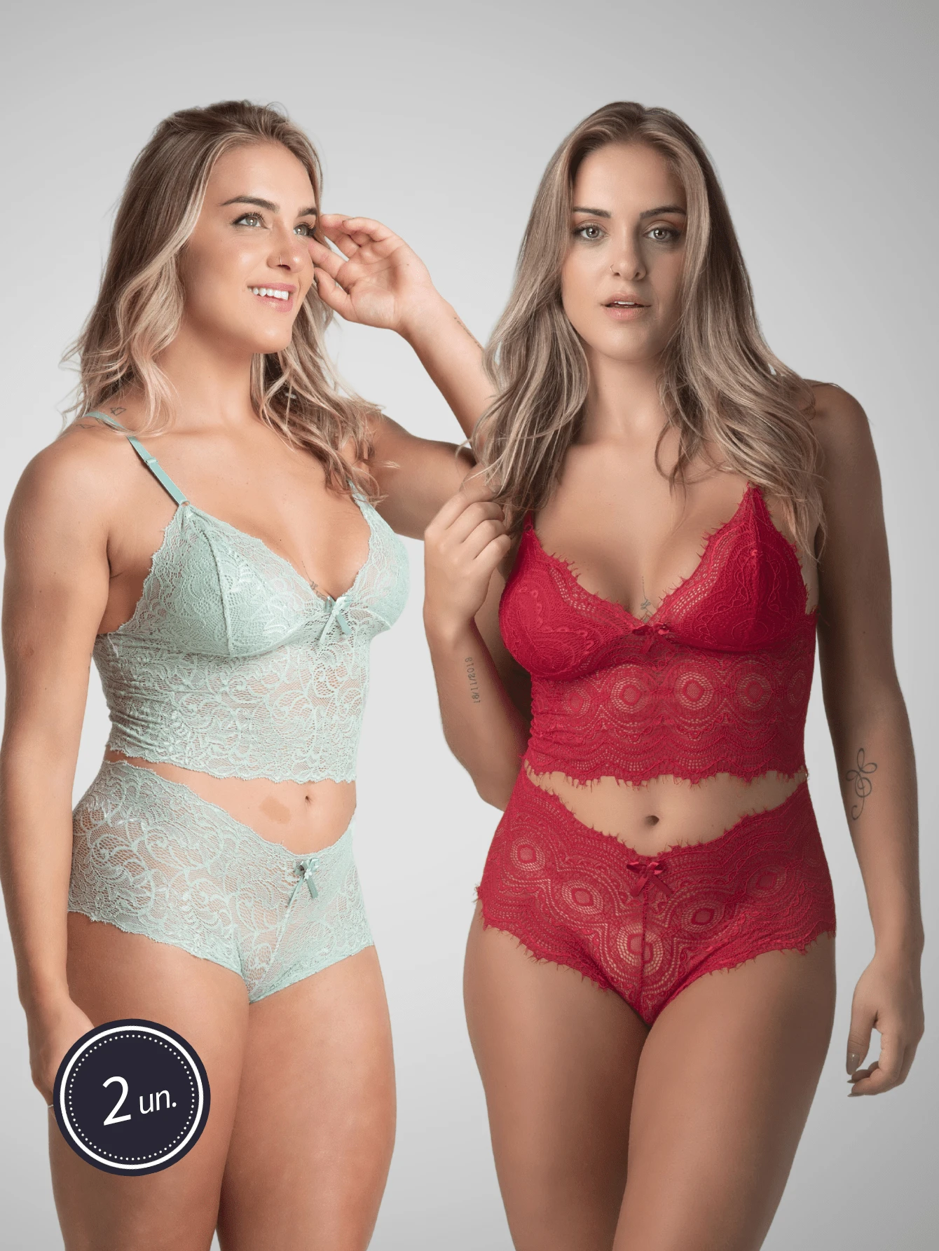 Women Sexy Lingerie Sets - 薄荷綠 - 查看 1