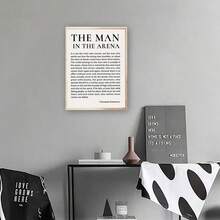 1入組/套鼓舞人心的引用無框門壁藝術抽象帆布油畫藝術海報印刷豪華風格極簡現代牆面照片為客廳臥室家居裝飾 - 彩色 - 查看 1