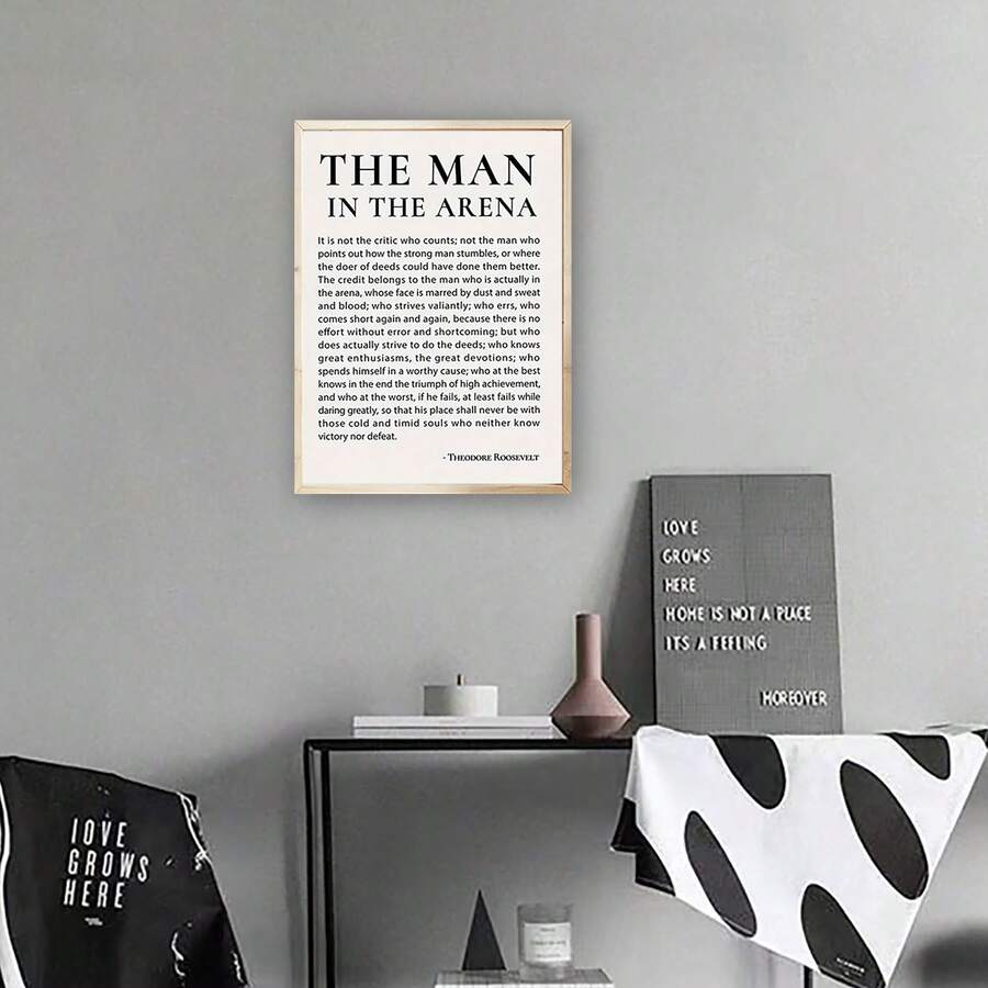 1入組/套鼓舞人心的引用無框門壁藝術抽象帆布油畫藝術海報印刷豪華風格極簡現代牆面照片為客廳臥室家居裝飾 - 彩色 - 查看 1