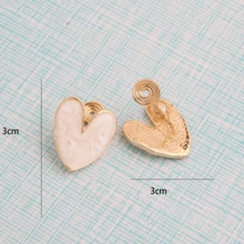 1 對簡約時尚女士心型耳環,送給情侶、女士、朋友、最好朋友的浪漫禮物 - 時尚 - 查看 3