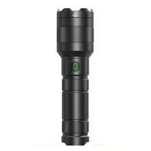 Flashlight Aluminum Alloy Charging Strong Light LED Flashlight Outdoor Lighting Power USB - Black - View 2