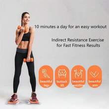 1套可拆卸腰部扭轉盤,減肥/跳舞家庭健身器材,男女皆可使用 - 橘色 - 查看 5