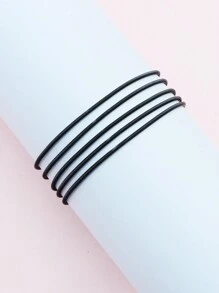 5pcs Stainless Steel Tiny Spring Bracelet Set For Fashion Women And Girls - Bracelet Set - View 6