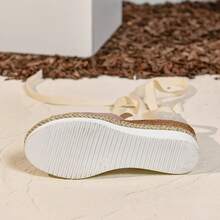 時尚混色楔形跟防水厚底露趾珍設計師涼鞋 - 粉色 - 查看 7