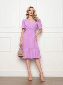 Women Dresses - Màu Lilac Tím - Xem 1