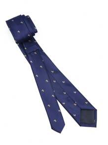 1pc Fashionable Men's Necktie With Duck Print Pattern & Unique Design, Suitable For Wedding, Vacation, Work & Casual Occasions, Gift For Boyfriend