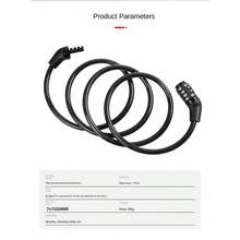 Bicycle Lock Mountain Bike Four-Digit Password Lock Electric Scooter Cable Lock Anti-Theft Cycling Equipment - Black - View 8