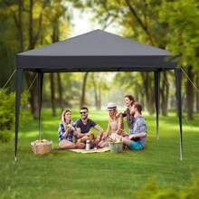 3 X 3m Practical Waterproof Right-Angle Folding Tent - Dark Grey - View 3