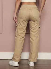 Women Pants - Beige - Visa 4