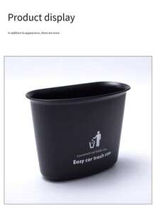 1入多功能掛式汽車垃圾桶,通用汽車儲物容器 - 黑色 - 查看 10