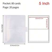 3/4/5/6英寸80/160格透明照片相冊偶像相冊收納夾 偶像明星卡收藏冊 創意相冊相片收納盒 - 白色 - 查看 8