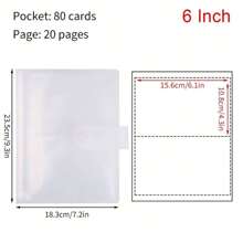 3/4/5/6英寸80/160格透明照片相冊偶像相冊收納夾 偶像明星卡收藏冊 創意相冊相片收納盒 - 白色 - 查看 9