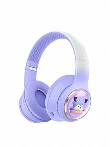 頭戴式耳機太空舱麋鹿頭-可愛女孩可愛寵物太空舱可摺疊耳機-紫色 - 紫色 - 查看 9