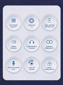 頭戴式耳機太空舱麋鹿頭-可愛女孩可愛寵物太空舱可摺疊耳機-紫色 - 紫色 - 查看 6