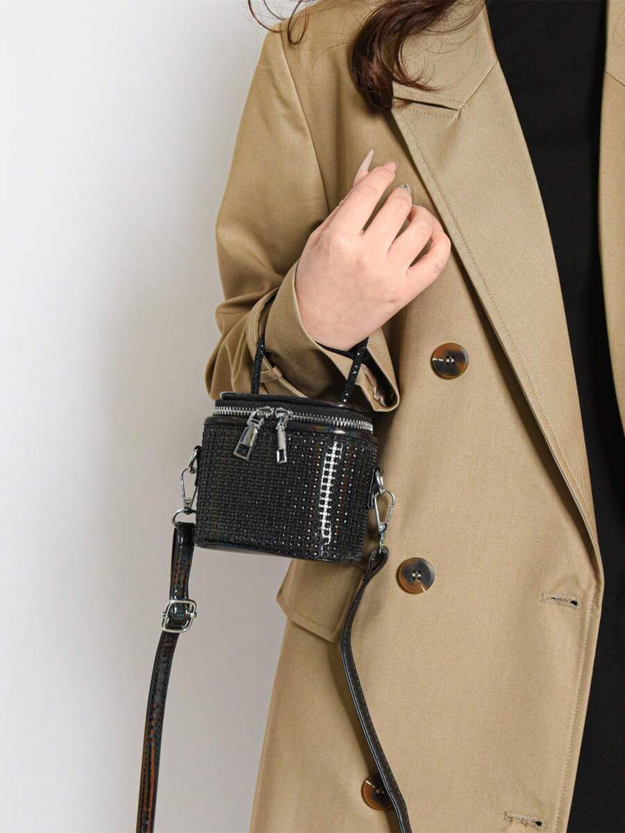 2024 New Arrival Crystal Diamond Dinner Clutch Bag, Elegant Bridal Mini Handbag - Gold - View 1