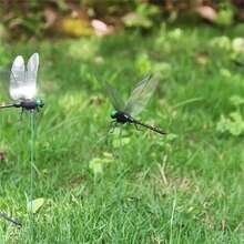 4pcs Dragonfly Garden Stake, Plastic Yard Sign With Stake ForGarden Decor, Halloween Decor, Fall Decor, Thanksgiving - Black - View 9