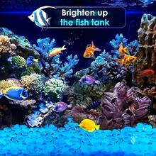 50/200/500粒深色花園鵝卵石,適用於人行道、花園露台、草坪、魚缸水族箱裝飾發光石頭 - 彩色 - 查看 9