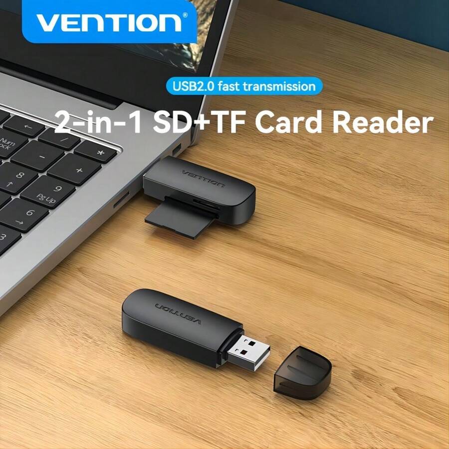 2 trong 1 USB 2.0 Đầu đọc thẻ TF Đối với SDXC , SDHC , Vi mô SDXC , Vi mô , Vi mô SDHC Và UHS-I - màu đen - Xem 1