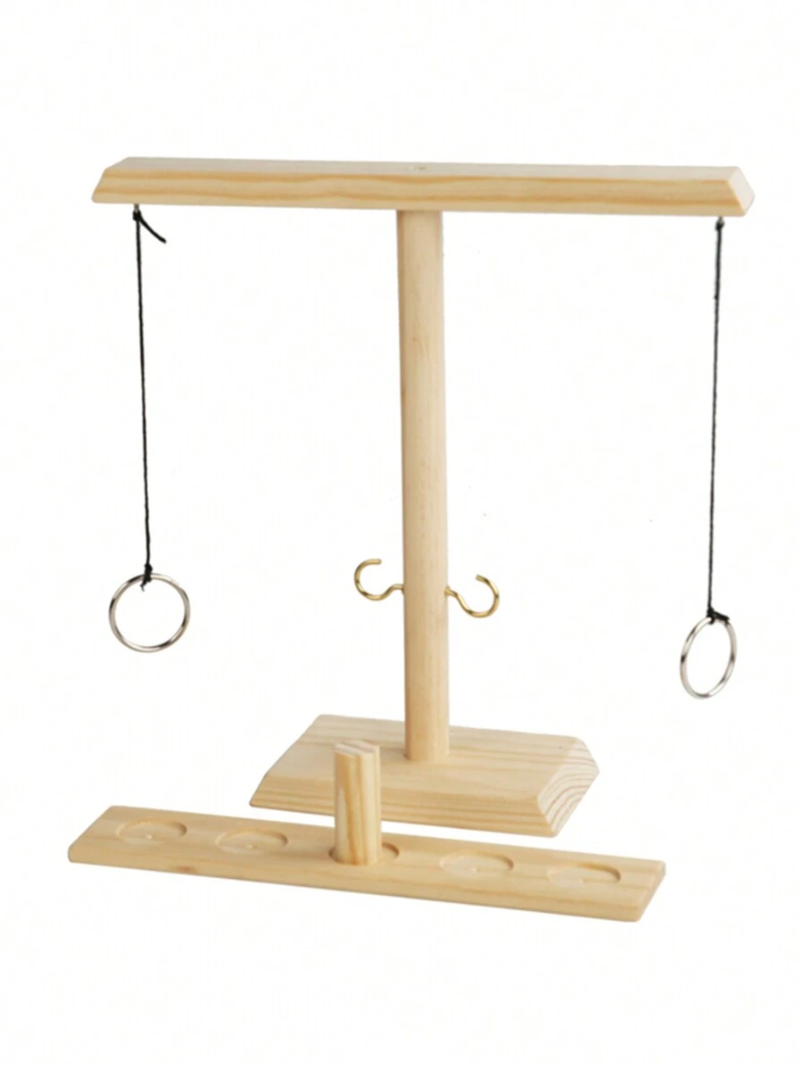 Ring Toss Game Interactive Wooden Ring Toss Toy For Two People - Beige - View 1