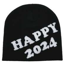 1頂 2024年男女皆宜的彩色y2k針織圖案無邊帽,保暖的嘻哈街頭風格戶外運動蓋頭帽,適宜日常穿戴 - 墨綠色 - 查看 5