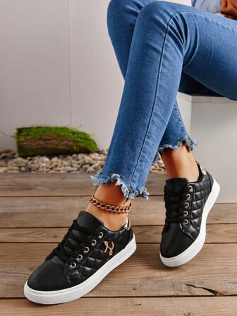 Versatile Sports & Casual Shoes With Soft Comfortable Flat Soles For Women, Fashionable & For Students