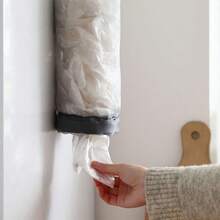 1個垃圾袋收納袋,廚房塑膠網狀派發器組織者垃圾袋支架垃圾袋收納袋垃圾袋（隨機款式） - 芥末黃 - 查看 3